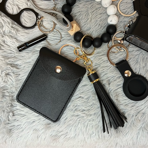 12pcs Black Safety Keychain Accessory Set - Picture 3 of 5